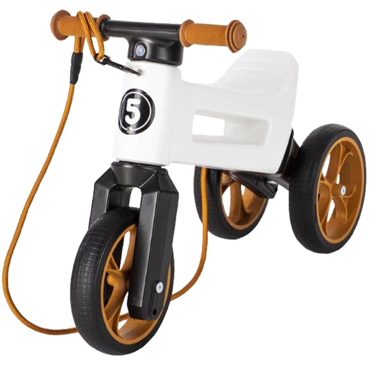 Bicicleta fara pedale, Funny Wheels Rider, Super Sport , Alb Pearl
