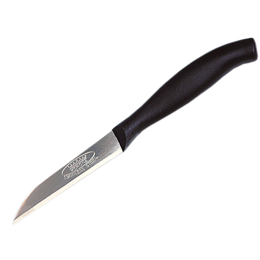 Set 6 cutite decojit cu maner plastic, 7cm, inox