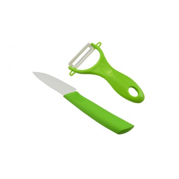 Set cutit + curatator legume cu lama ceramica Set cutit + curatator legume cu lama ceramica