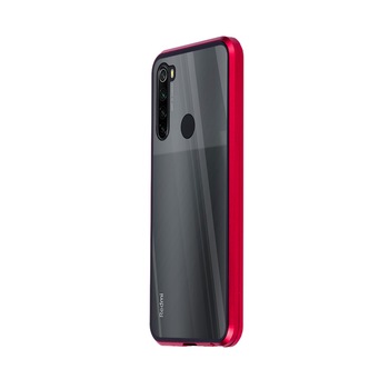 Husa magnetica 360° Xiaomi Redmi Note 8 Fashion Case, Aluminiu/Sticla, Rosu Husa magnetica 360° Xiaomi Redmi Note 8 Fashion Case, Aluminiu/Sticla, Rosu