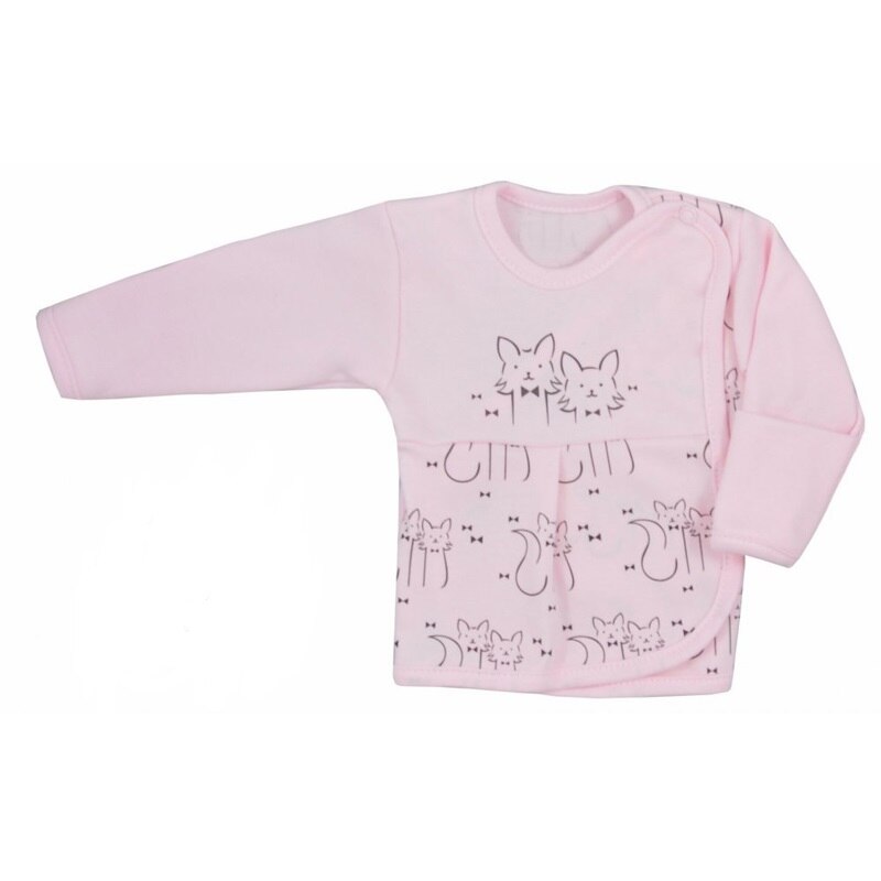 Bluza cu maneca lunga pentru fete Koala Kociaki 05-996R, Roz, 50 cm