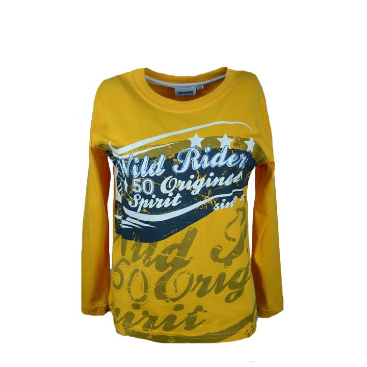 Bluza cu maneca lunga pentru baieti Wendee DS101118-1G1-116, Galben 27200