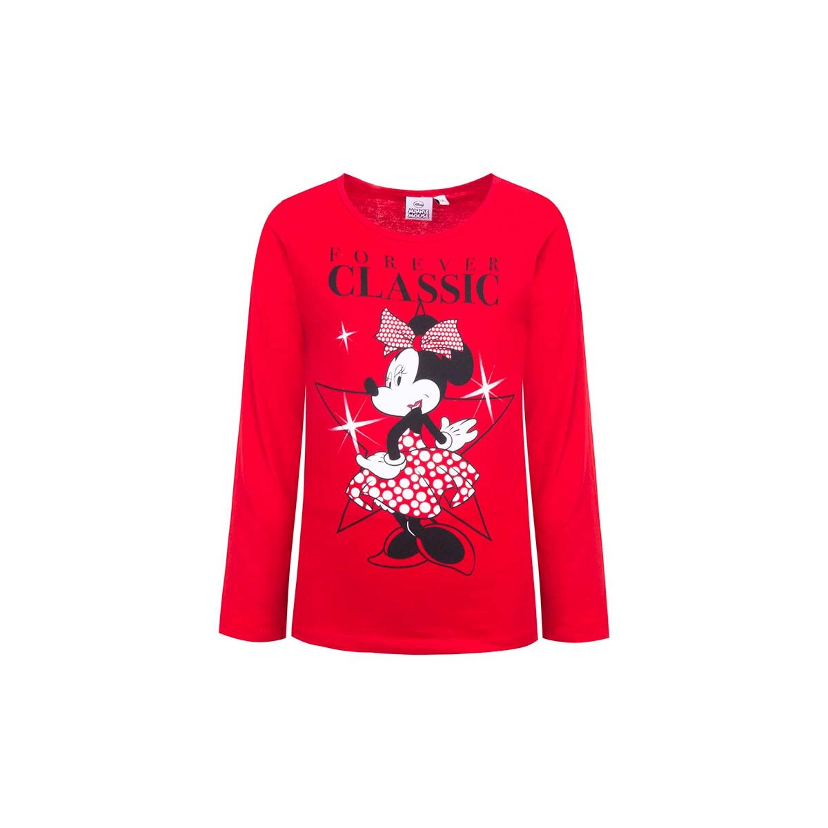 Bluza fetite, cu maneca lunga, Minnie the only, rosie