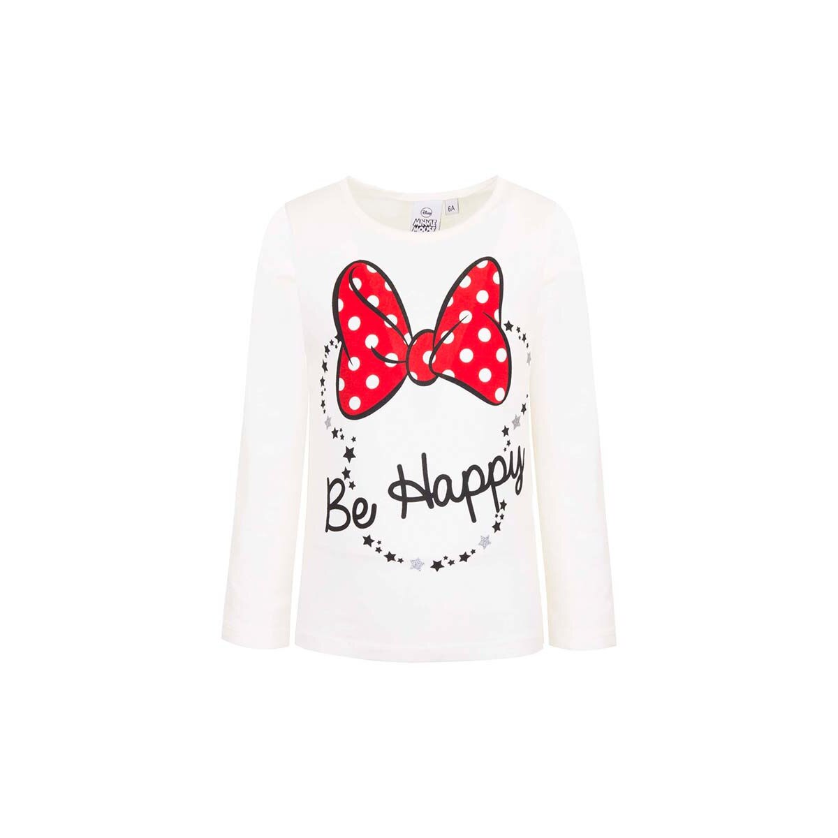 Bluza fetite, cu maneca lunga, Minnie the only, alba
