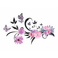 sticker perete folina decor flori mov 90x60 cm imagen 18_0_
0