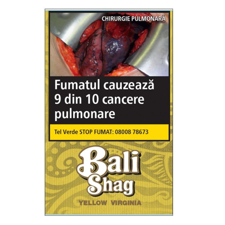 Tutun Bali Shag Yellow Virginia, 40g + Foite Natural Bucata