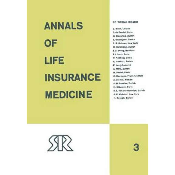 Annals of Life Insurance Medicine de Swiss Reinsurance Company
