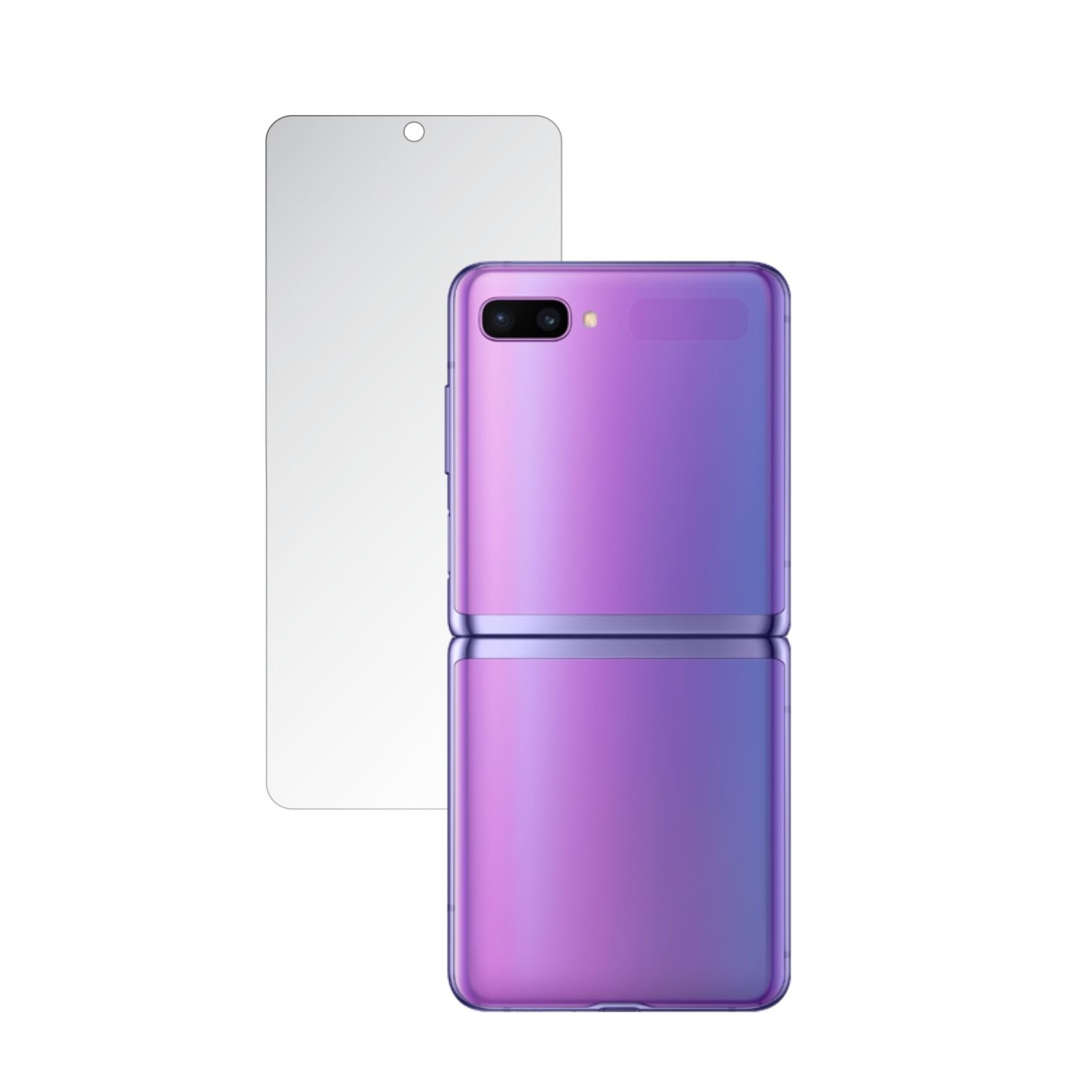 Set 2X Folie Protectie Ecran Interna Invisible Skinz HD pentru Samsung Galaxy Z Flip - Folie Siliconica Ultra-Clear cu Acoperire Totala, Adeziva si Flexibila