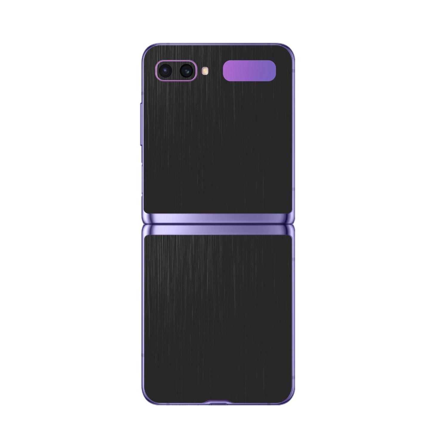 Folie Protectie Carbon Skinz pentru Samsung Galaxy Z Flip - Brushed Negru, Skin Adeziv Full Body Cover pentru Carcasa