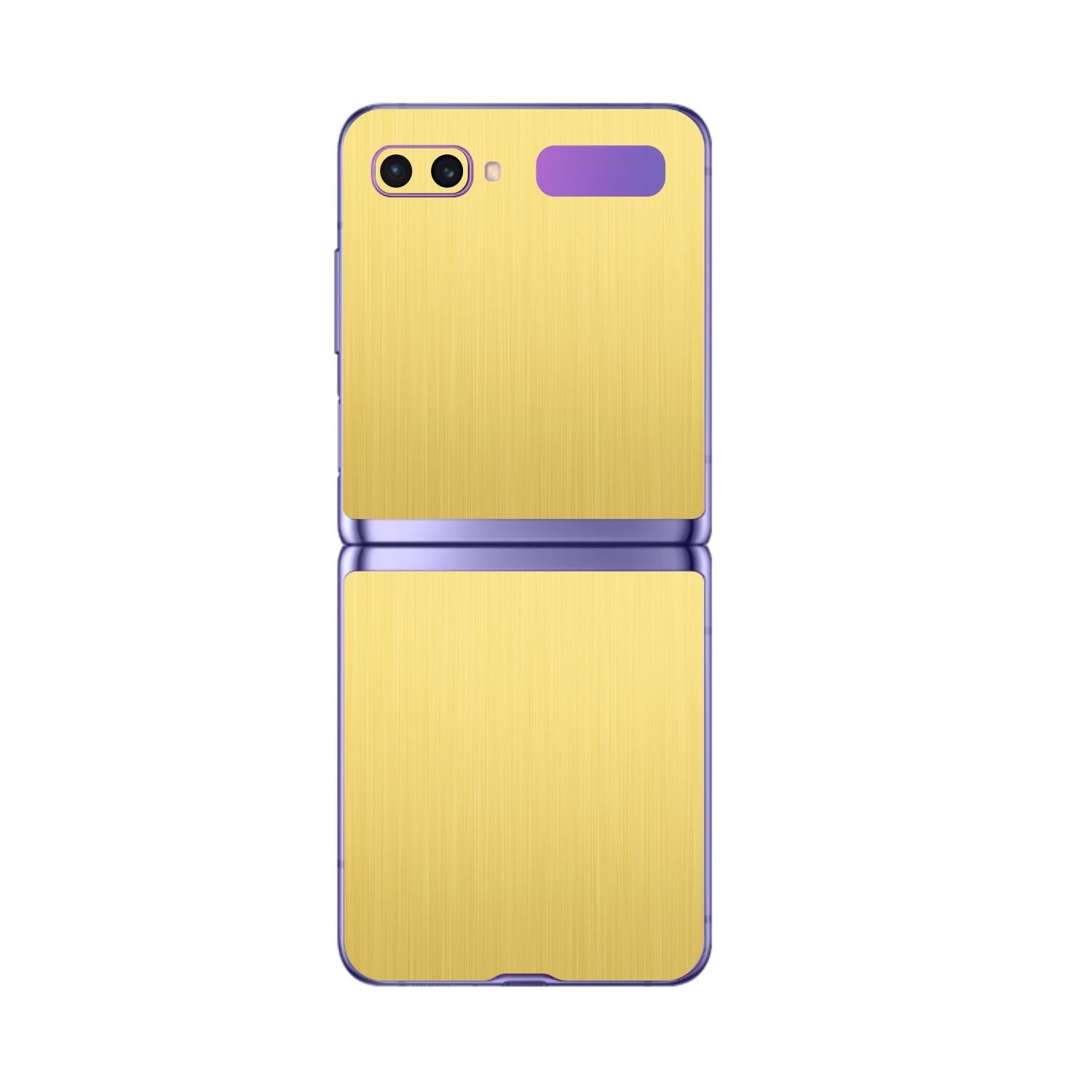 Folie Protectie Carbon Skinz pentru Samsung Galaxy Z Flip - Brushed Auriu, Skin Adeziv Full Body Cover pentru Carcasa