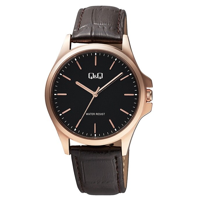 Ceas barbatesc Q&Q , QA06J102Y, Business Rose Gold Case