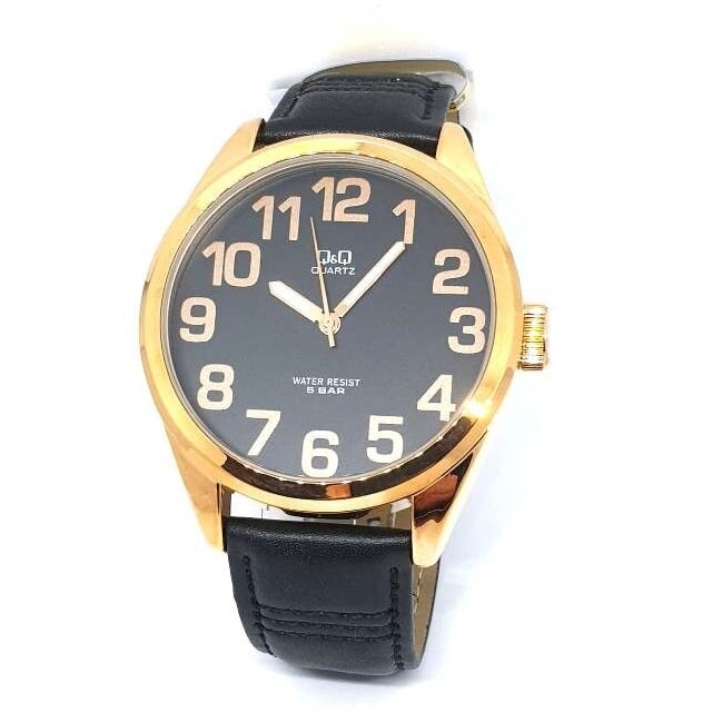 Ceas barbatesc Q&Q Q736J812Y Black Gold Big Dial