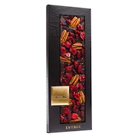 Tableta de ciocolata artizanala neagra 66% chocoMe cu nuci de pecan, merisor, visine 110g