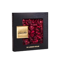 Tableta de ciocolata artizanala neagra chocoMe fara zahar adaugat cu mure, visine, zmeura liofilizata 50g