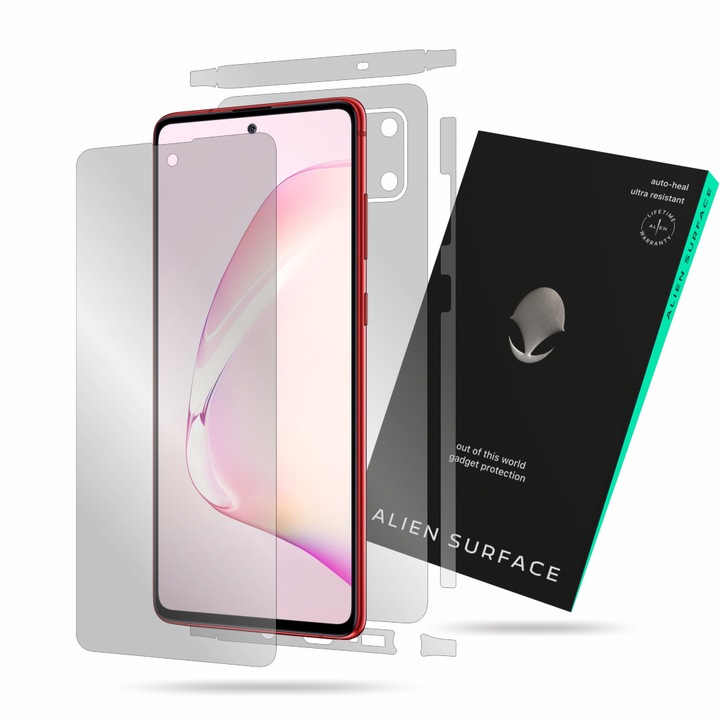Alien Surface, Samsung Galaxy Note 10 Lite, képernyővédő fólia, hátsó, oldal