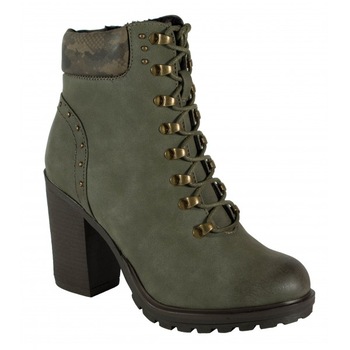 Ghete Femei kaki cu toc 021122, 39 EU Ghete Femei kaki cu toc 021122, 39 EU