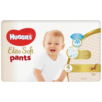 Scutece chilotel Huggies Elite Soft Pants Giga Pack 4, 9-14 kg, 56 buc Scutece chilotel Huggies Elite Soft Pants Giga Pack 4, 9-14 kg, 56 buc