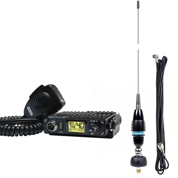 Pachet statie radio CB President Bill ASC, RF Gain, alimentare 12V, port USB + Antena CB President Oregon 155 cm, 50 Ohm, cu cablu si montura fixa Pachet statie radio CB President Bill ASC, RF Gain, alimentare 12V, port USB + Antena CB President Oregon 155 cm, 50 Ohm, cu cablu si montura fixa