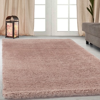 Covor Unicolor Lucine, Roz, 100x150 cm, C23-032604 Covor Unicolor Lucine, Roz, 100x150 cm, C23-032604