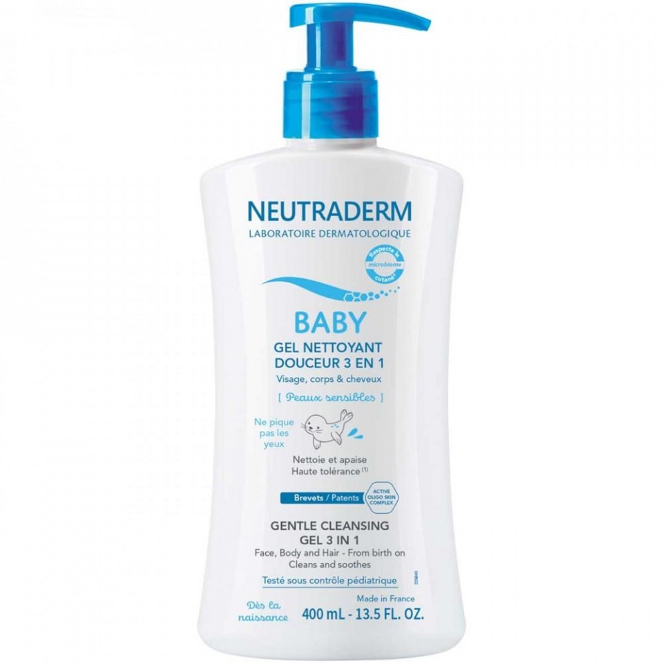 Gel curatare delicat pentru fata, par, corp, Neutraderm, 400ml