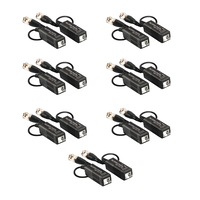 set 14 video balun pasiv aku cu transmisie clear hd hdcvihdtviahd 250-600m prindere cu clip protectie interferente si descarcari electrice pentru cctv ak3122 imagen 19_0_
0