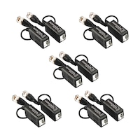 set 10 video balun pasiv aku cu transmisie clear hd hdcvihdtviahd 250-600m prindere cu clip protectie interferente si descarcari electrice pentru cctv ak3122 imagen 16_0_
0