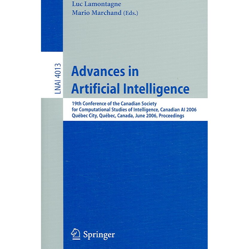 Advances in Artificial Intelligence de Luc Lamontagne