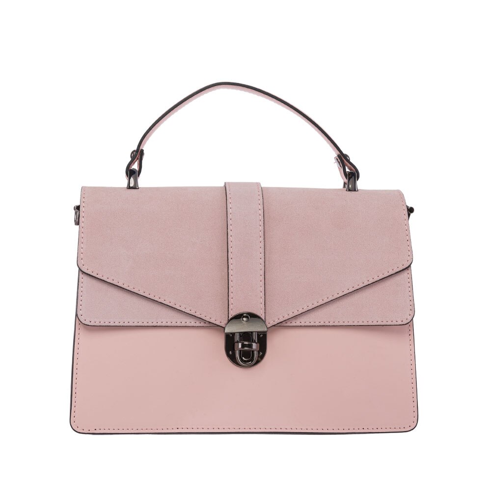 Poseta dama,piele,Toro Nero,Cristor pale pink