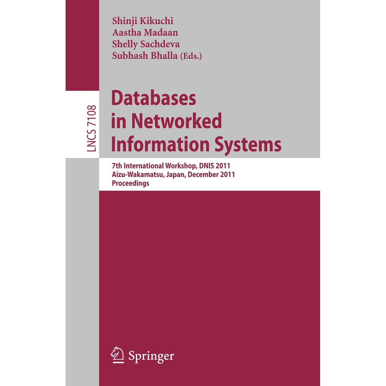 Databases in Networked Information Systems de Shinji Kikuchi