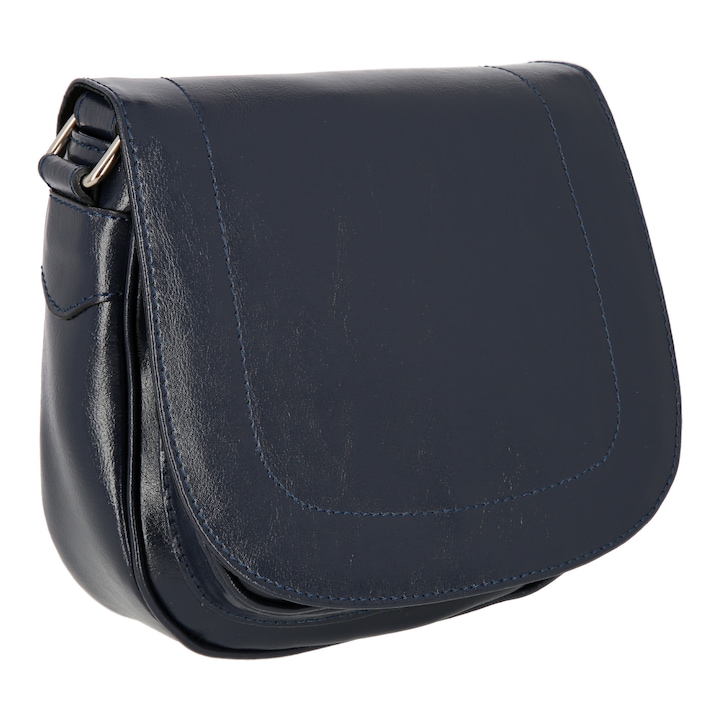Valódi bőrből készült, sötét kék szinű táska, 180 modell, TheBagShop