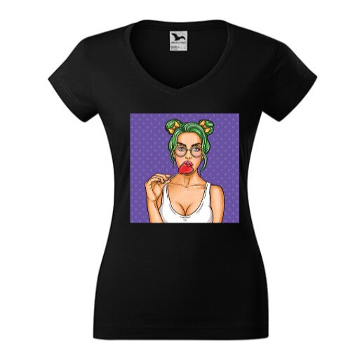 Tricou Femei, Guler V, personalizat 