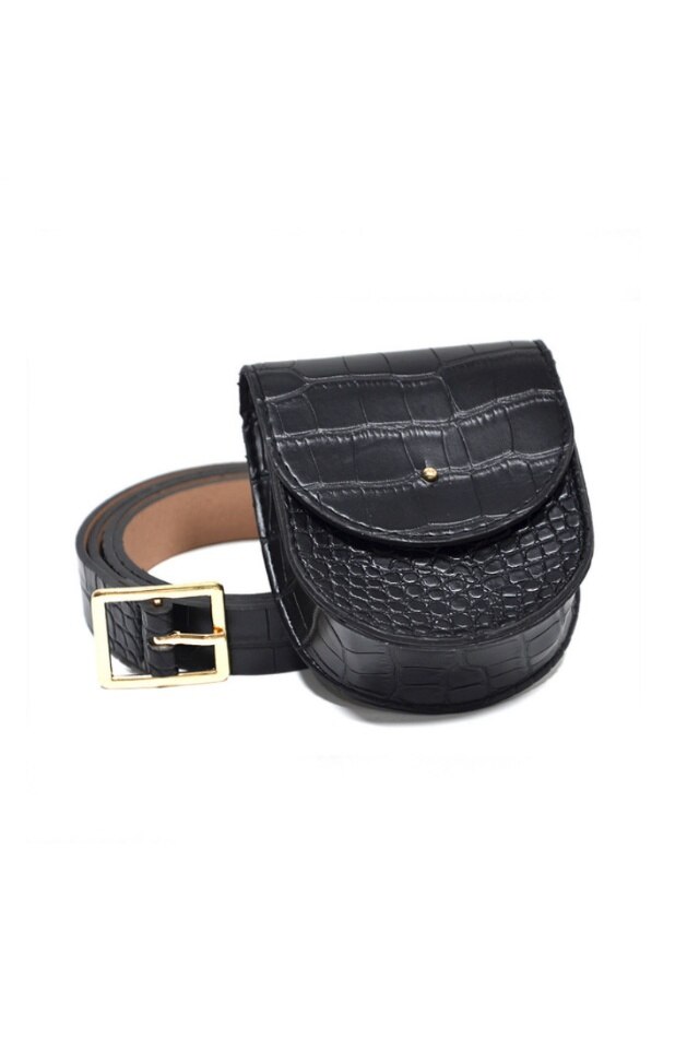 Borseta de dama Lane de culoare neagra din piele ecologica, 12 x 9 x 2 cm