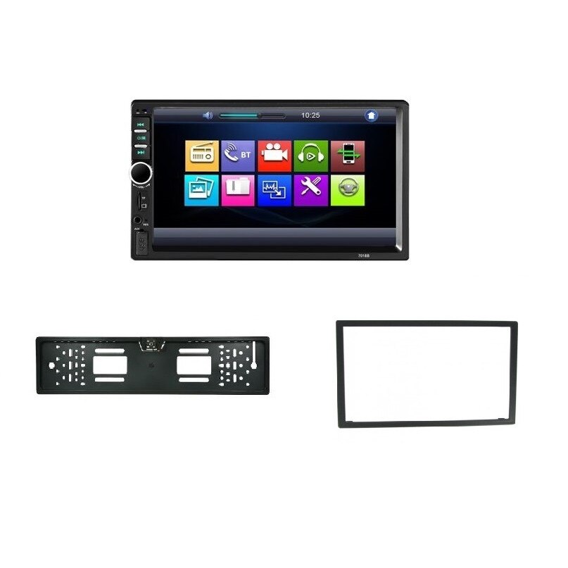 Pachet Dvd Auto cu Rama Adaptoare si Camera spate Numar, Phone Link (Mirror), 4 x 60, Bt
