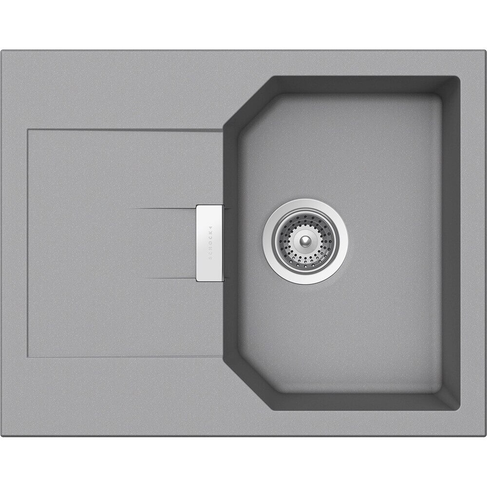 Chiuveta granit Schock Manhattan D-100XS Croma, 640 x 510 mm, adancime cuva 195 mm, reversibila, montare pe blat