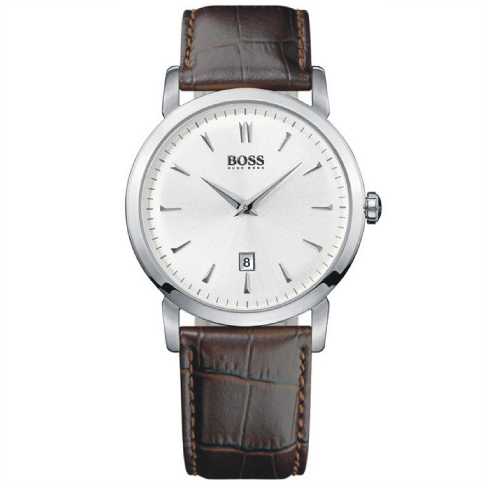 Ceas Hugo Boss 1512636, elegant, carcasa 40mm, curea maro