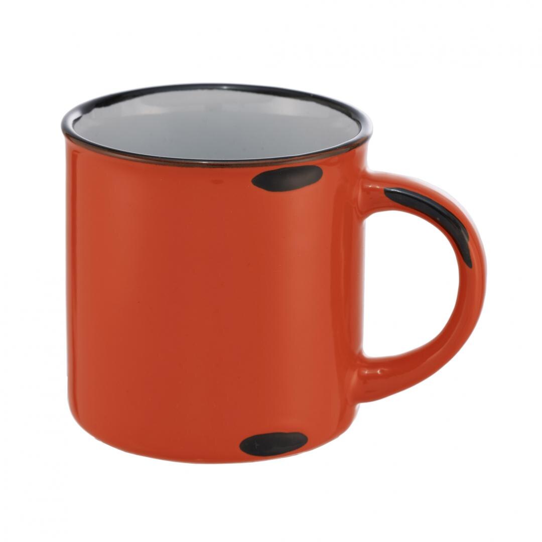 Cana vintage portocalie, ceramica 300 ml