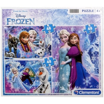 Puzzle 3 in 1 Disney Frozen II, 144 de piese Puzzle 3 in 1 Disney Frozen II, 144 de piese