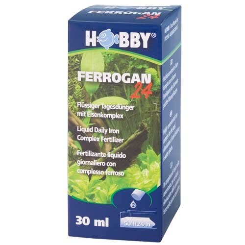 Fertilizant pentru acvariu Hobby Ferrogan 24, cu complex de fier, 30 ml