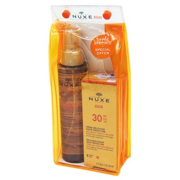 Set Crema pentru fata SPF 30 + Crema pentru corp 150 ml, Nuxe Sun, Femei Set Crema pentru fata SPF 30 + Crema pentru corp 150 ml, Nuxe Sun, Femei