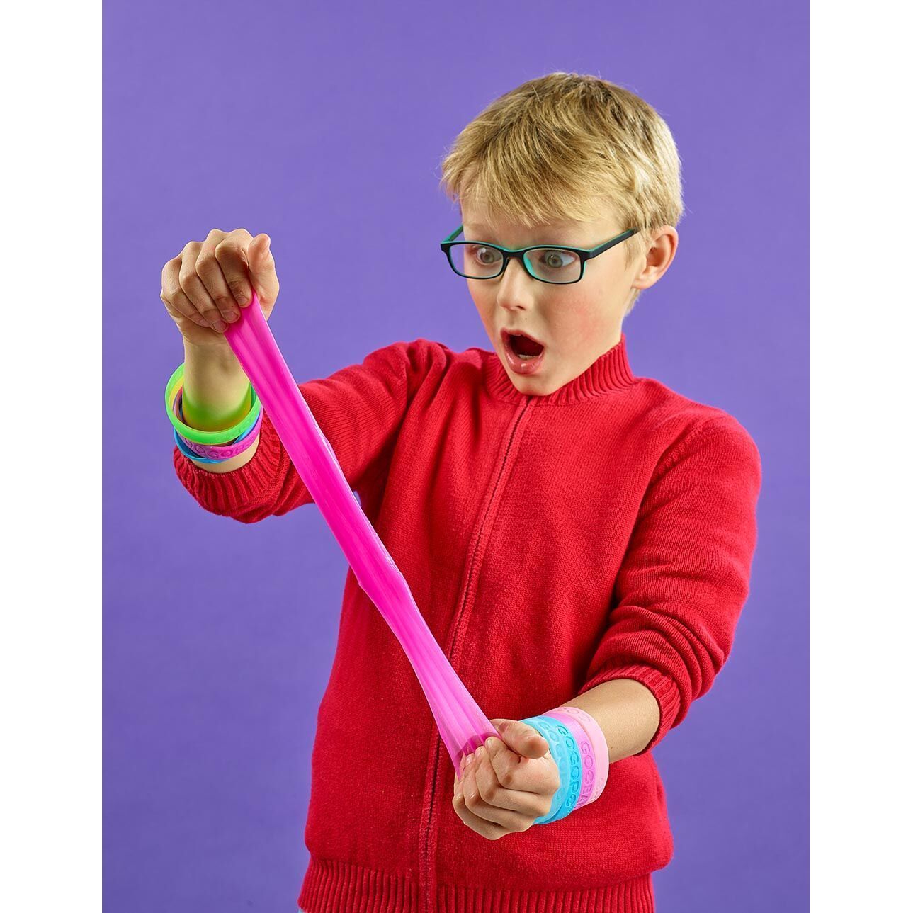 Slime cu sclipici si cu bratara inclusa Glittoputti Goobands