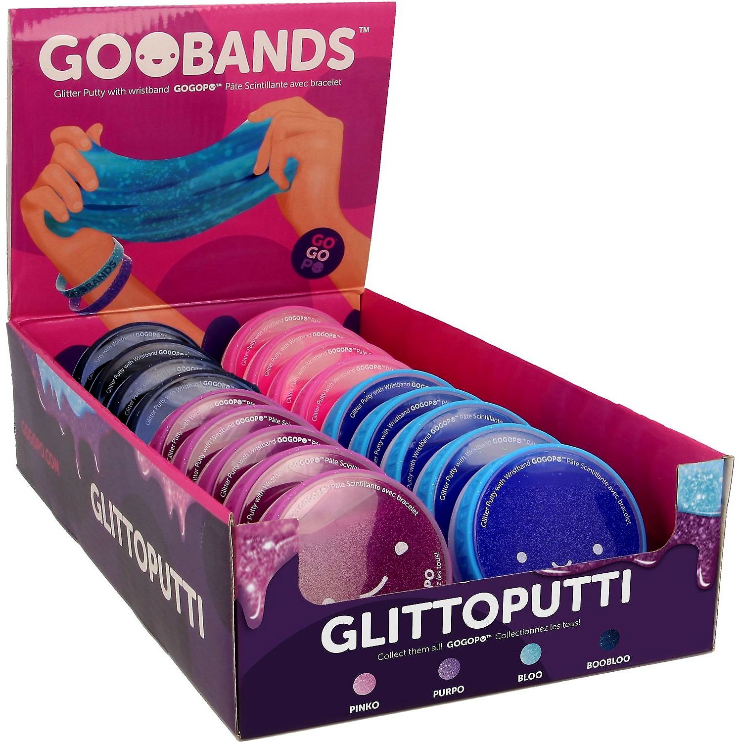 Slime cu sclipici si cu bratara inclusa Glittoputti Goobands