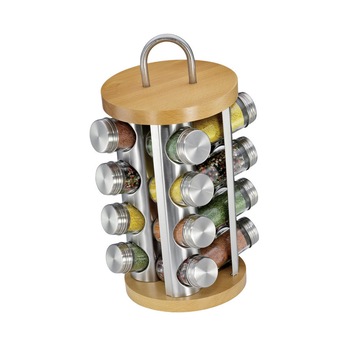 Suport rotativ pentru 16 condimente, Natur, Kuchenprofi Suport rotativ pentru 16 condimente, Natur, Kuchenprofi