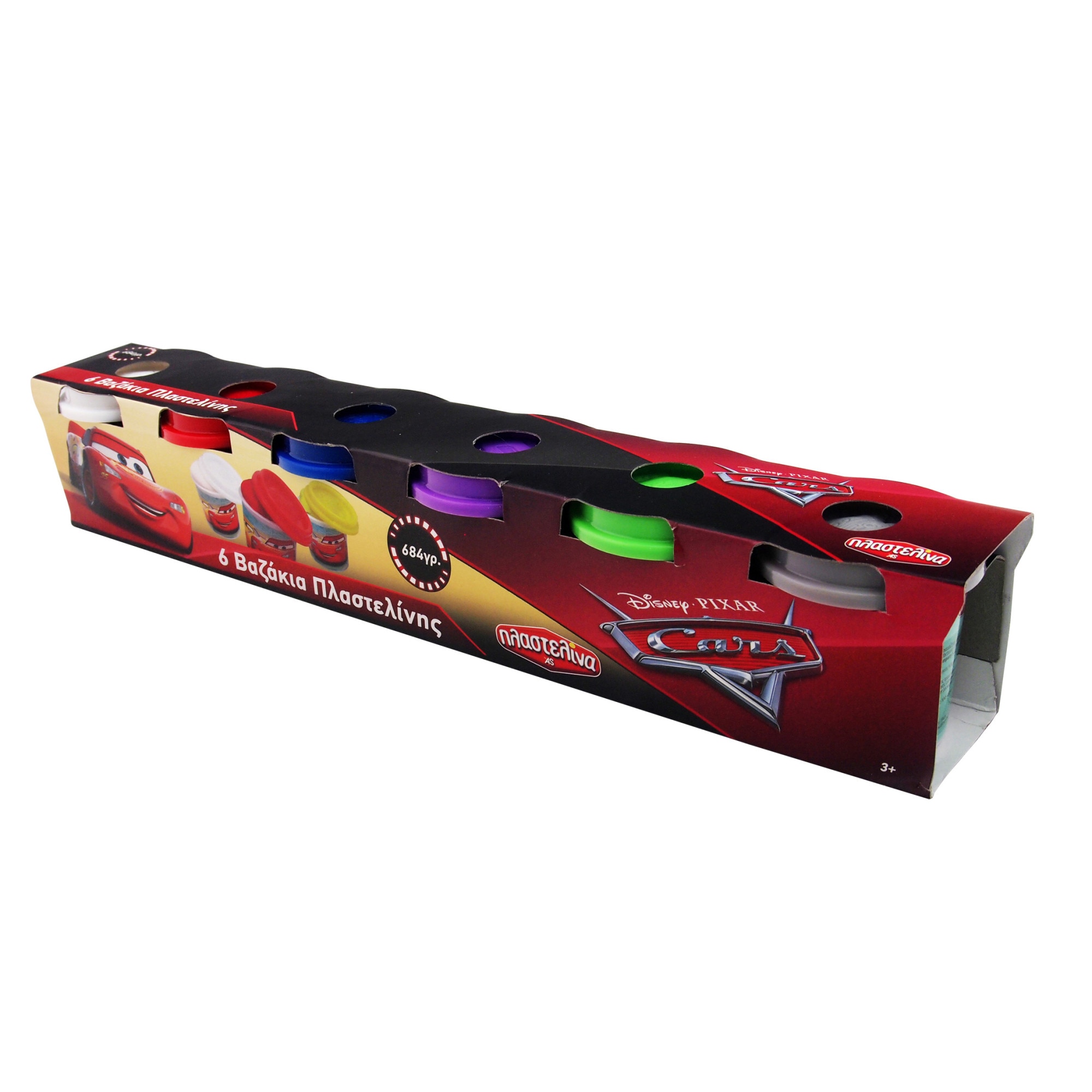 Set de joaca AS Art - Plastilina Disney Cars, 6 borcanase