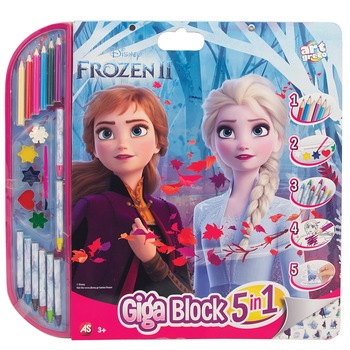 Set pentru desen 5 in 1 As Art - Giga Block, Disney Frozen II Set pentru desen 5 in 1 As Art - Giga Block, Disney Frozen II