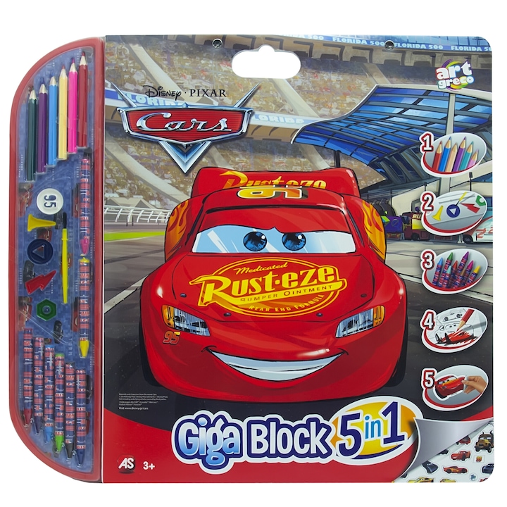 As Art 5 az 1-ben rajz készlet - Giga Block, Cars