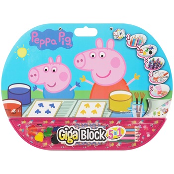 Set pentru desen 5 in 1 As Art - Giga Block, Peppa Pig Set pentru desen 5 in 1 As Art - Giga Block, Peppa Pig