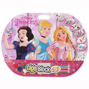 Set pentru desen 5 in 1 As Art - Giga Block, Disney Princess Set pentru desen 5 in 1 As Art - Giga Block, Disney Princess