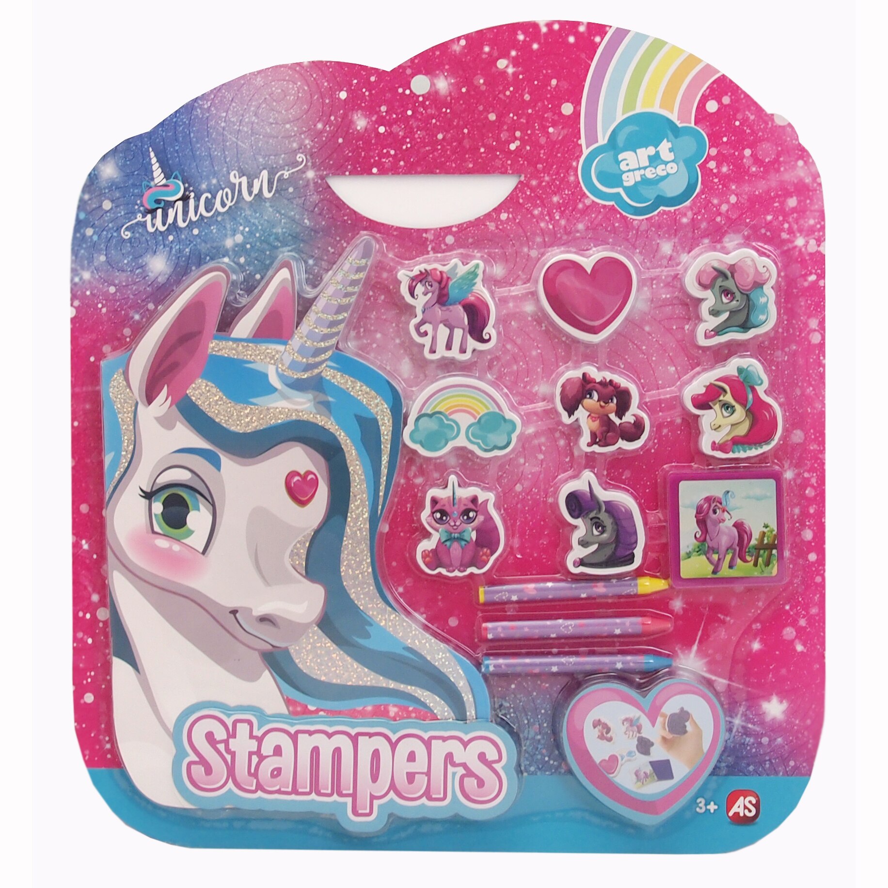 Set creativ cu 8 stampile As Art - Unicorn