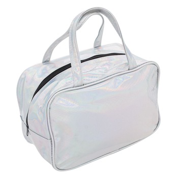 Portfard pentru cosmetice, Zola®, gri metalic, 24.5x11.5x17 cm Portfard pentru cosmetice, Zola®, gri metalic, 24.5x11.5x17 cm