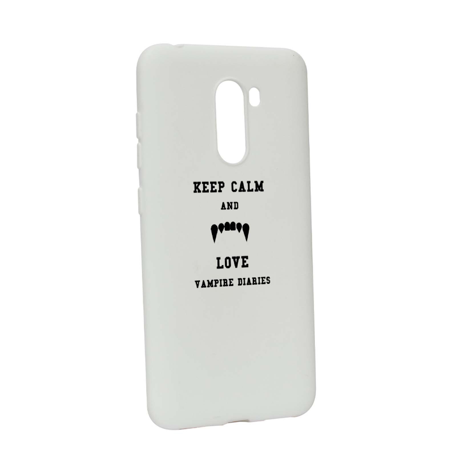 Husa de protectie Jurnalele Vampirilor - Keep Calm, Movie, pentru Xiaomi PocoPhone F1, rezistenta la uzura, anti-alunecare, din silicon Premium, W581